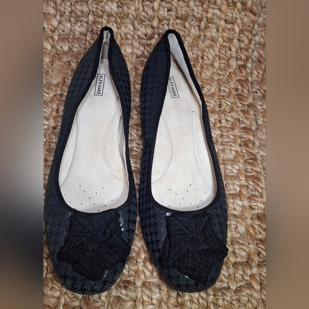 Alex Marie Black Women's Flats Sz 11m Casual Office Comfty Profesional Formal123